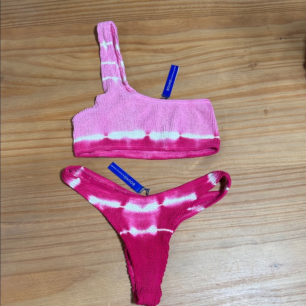 REVOLVE Pink and Red Bikini Set